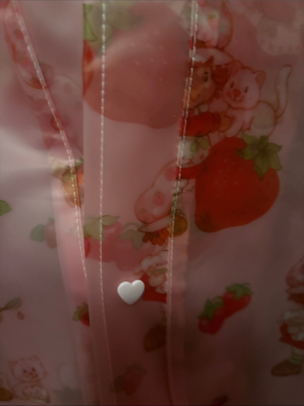 Pink Strawberry Print Raincoat Jacket - Women's - Picture 3 of 8